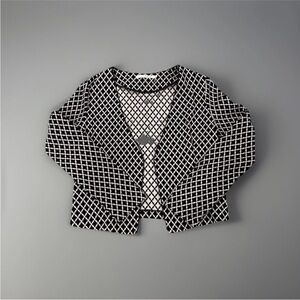 Have Black and White Geometric Blazer